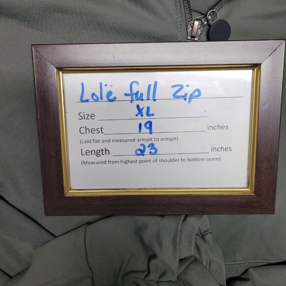 Lole Athletic Jacket Full Zip Womens XL Green Zipper Pocket Long Sleeve Active - Picture 7 of 10